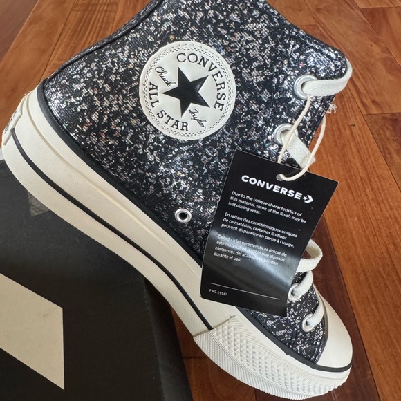 Converse Chuck Taylor Speckled Black and White High-Tops - Picture 1 of 12